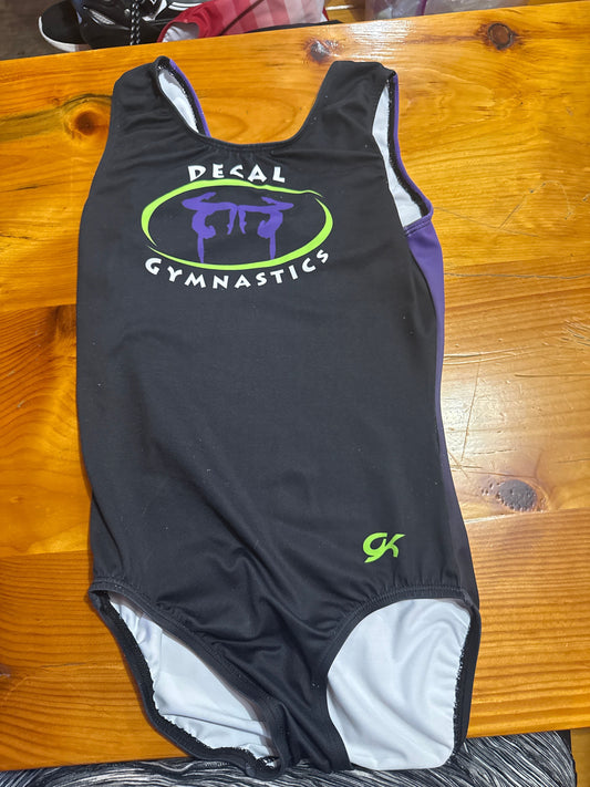 Decal Black and purple and green decal gymnastics leotard Women's - XS