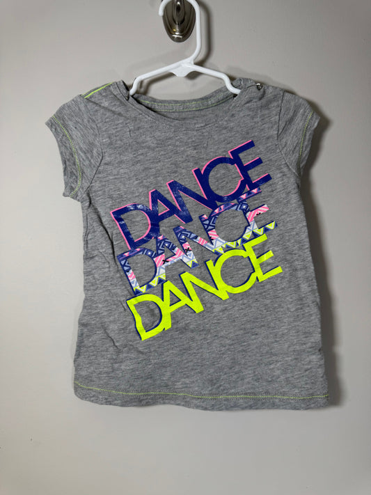 OshKosh Gray Dance Dance Dance Short Sleeve Shirt 3T