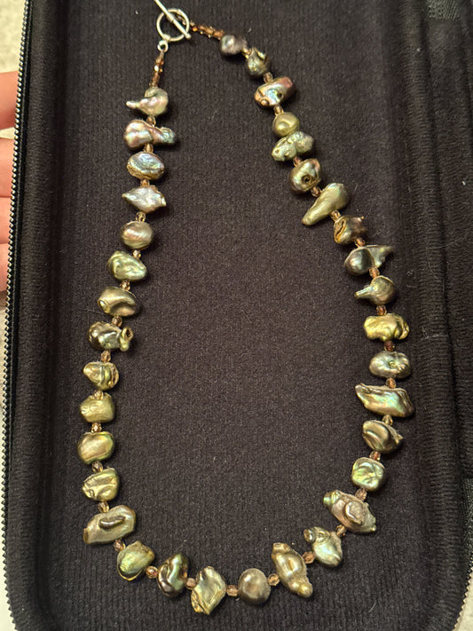 Costume Fresh-water pearl beaded necklace Jewelry