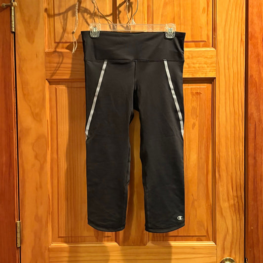 Champion Performax size M Black running capri reflective EUC Women's - M