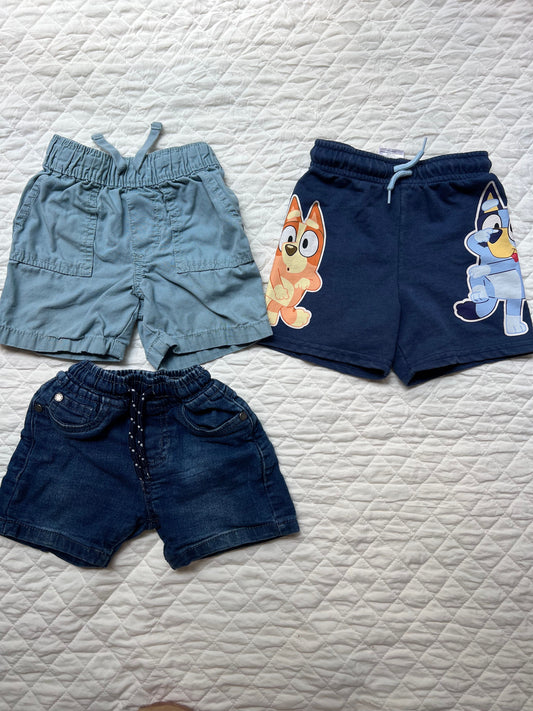 Oshkosh, Steve's Jeans, Bluey Light blue, dark jean, bluey shorts 2T