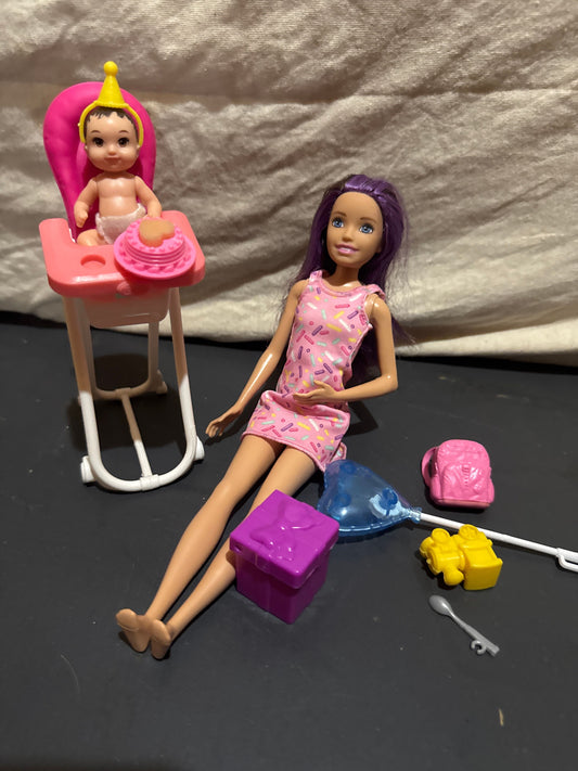 Barbie Babysitter Skipper with baby and party acce Babysitter Skipper with baby and party accessories Dolls and Accessories