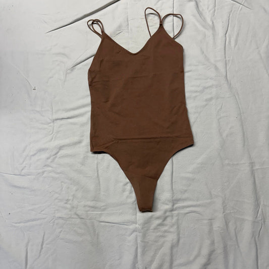 American Eagle -Ladies - Sz M Spaghetti Strap - V Neck - Brown Bodysuit Women's - M
