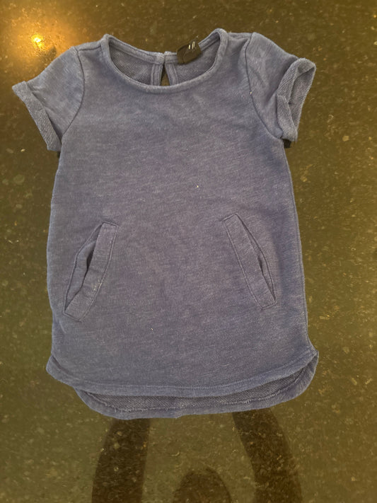 Art Class Girls blue jersey knit tshirt dress size 12m 12 Months