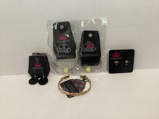 Paparazzi Costume Jewelry 3 bracelets 2 pr earrings Jewelry
