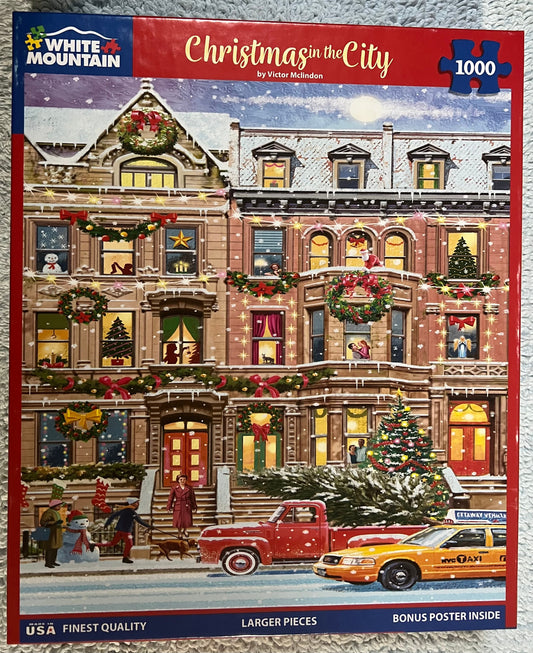 White Mountain Puzzle 1000 piece puzzle. No smoking/No pet home. Assembled once.