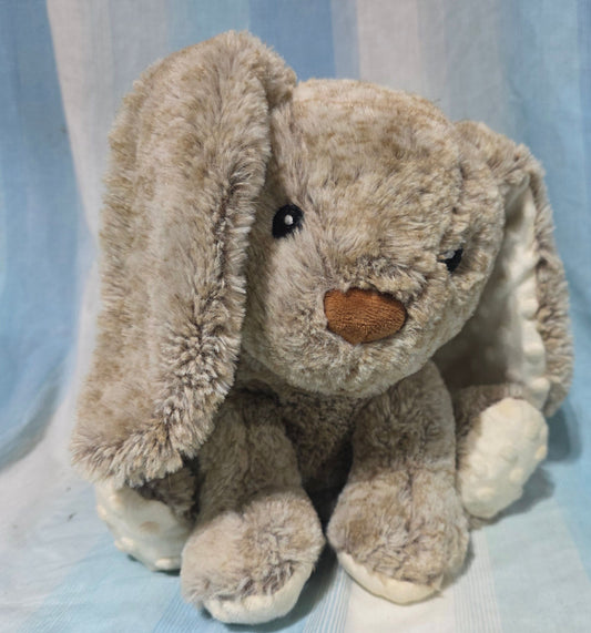 Spark Create Imagine brown plush bunny rattle 10 inches tall and intended for infants. Plush Toys