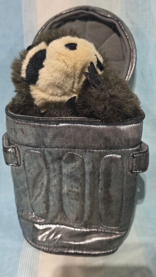 Folkmanis Raccoon in Garbage Can hand puppet. interactive play Plush Toys