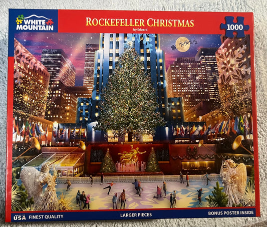 White Mountain Puzzle 1000 piece puzzle. No smoking/No pet home. Assembled once.
