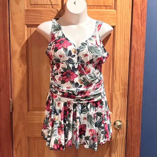 Aontus NWT one piece swimsuit bathing suit attached shorts underneath 4X Women's 4X