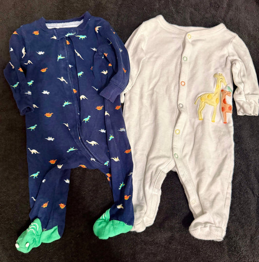 Carters 3 month animals footie pjs 2 pack Carters 3 month animals footie pjs 2 pack 3 Months