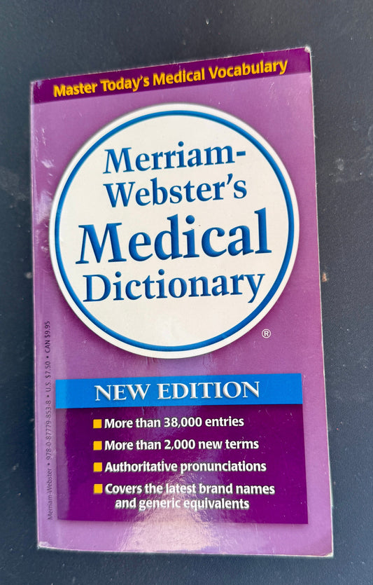 Merriam Websters Medical Dictionary New Edition Master todays medical vocabulary Book-Non-Fiction
