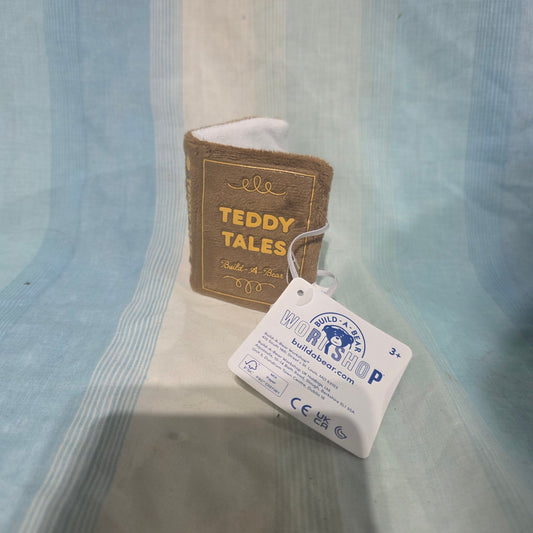 Teddy Tales book accessory made by Build-A-Bear Wo soft, fuzzy brown cover with gold lettering on the front Plush Toys