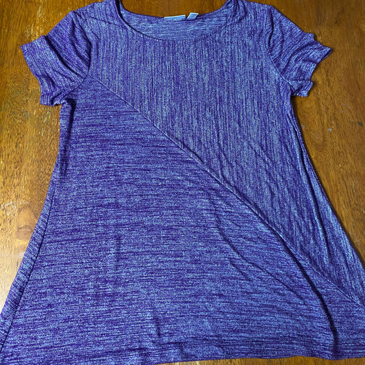 Croft barrow Purple short sleeve shirt top Women's - M