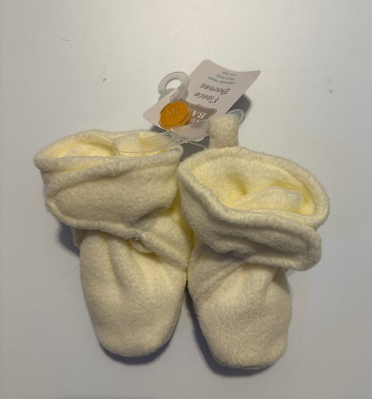 Hudson Baby NEW 6-12 months Off-White Fleece Booties 2 (Infant Shoe)
