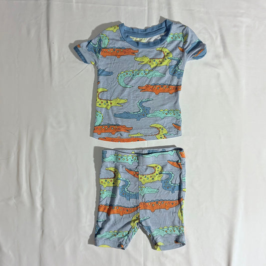 Mick Mack shorts shirt 2 pc bamboo pj pajama set alligators 12 Months