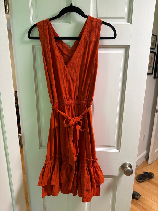 Calvin Klein Orange a line dress Women's 16
