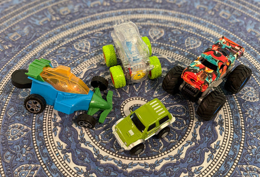 Four toy cars monster truck Race car gear car Toy Vehicles