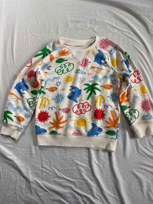 Old Navy 5T long sleeve Ocean animals light weight sweatshirt 5T/5