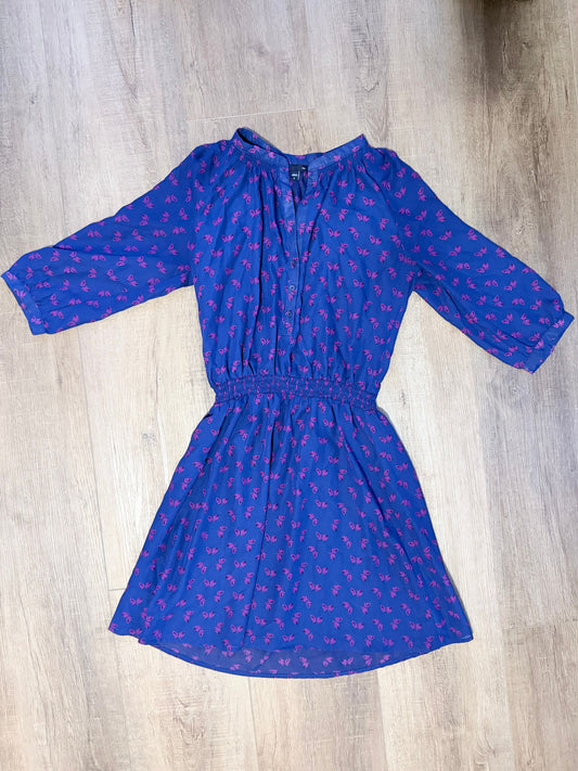 Gap Navy Dress with purple butterflies Women's - S