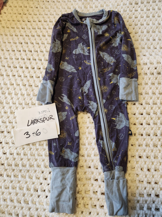 Larkspur - 3/6m EUC Bamboo zippy spaceship rocket 3 Months