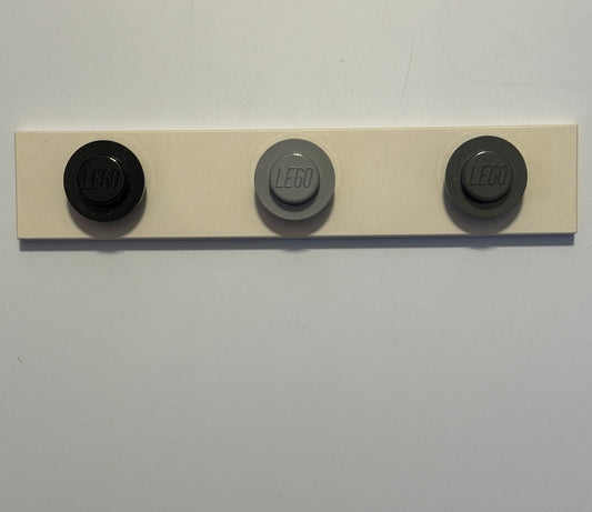 LEGO Black White Gray Clothes Hooks for Wall Wall Hanging