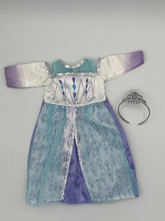 My Life As Elsa Frozen Inspired Gown & Tiara for 18" Dolls Dolls and Accessories