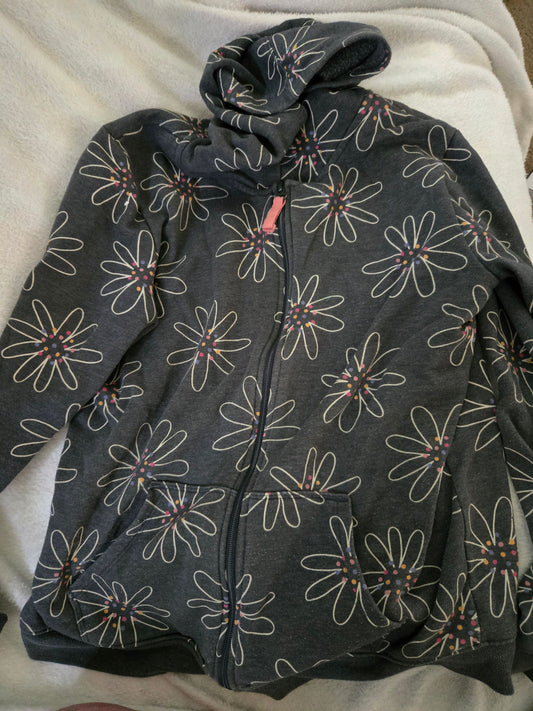 Cat and jack Gray flower hoodie 14