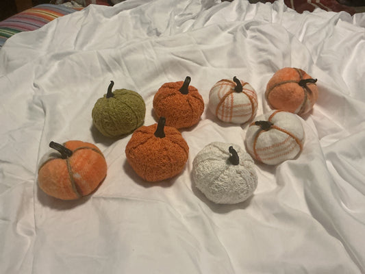 Fall Fabric made pumpkins Holiday
