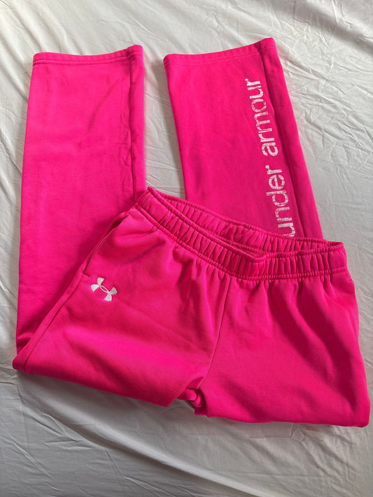 Under Armour, Youth Large, Sweat Pants Hot Pink, great used condition 14