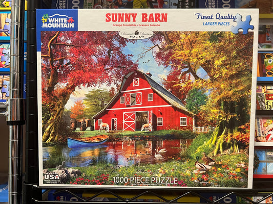 White Mountain Puzzle 1000 piece puzzle. No smoking/No pet home. Assembled once.