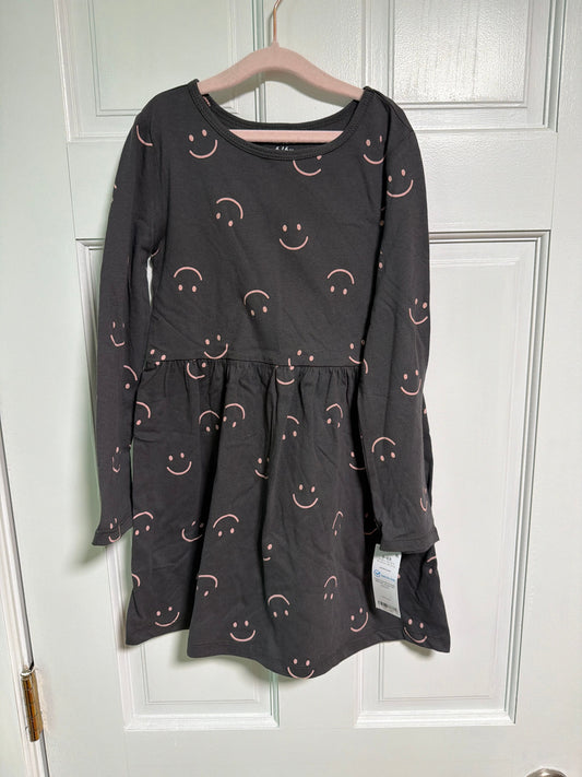 Carters New long sleeve smiley dress 6