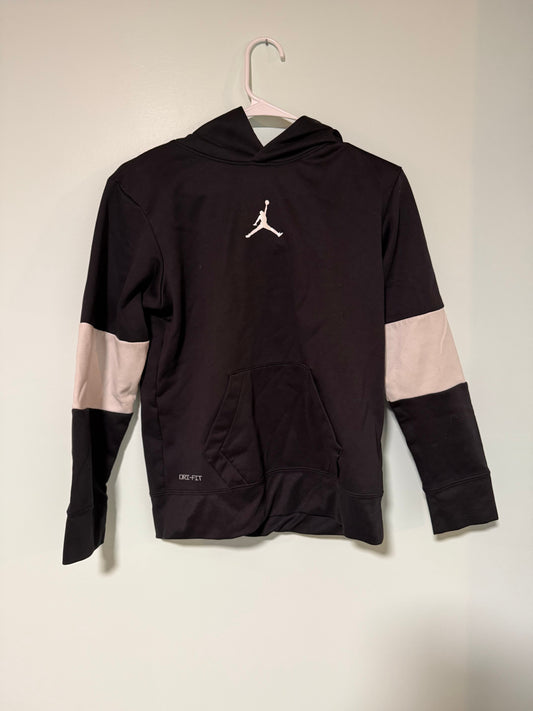 Air Jordan Sweatshirt Youth Large on tag. Black air Jordan hoodie Junior 14