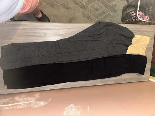 MotherHood Black and Gray Leggings Women's Large 12-14