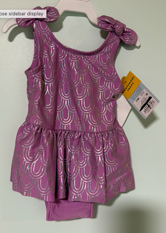 Cat and Jack Target Swim suit Purple easy snap new with tags infant swim suit 12 Months