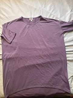 Lularoe irma top- runs big solid lilac purple Women's - S