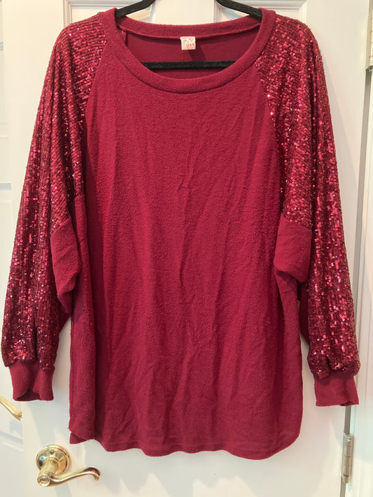 7th Ray long sleeve sequenced sleeves Sweater cuffed sleeves Women's - XXL