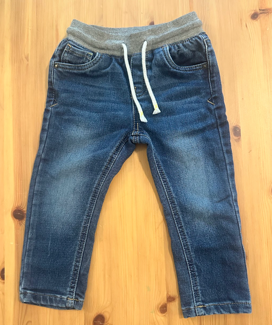 2T Cat & Jack Medium Wash Denim Skinny Jeans Elastic Stretchy Waist w/ Drawstring for Thin Toddlers! 2T