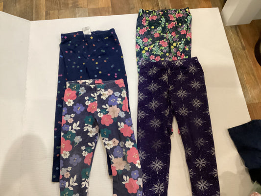 Variety 4 pr stretch leggings 5T/5