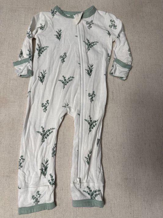Kyte Baby GUC bamboo eucalyptus romper sleeper 0-3m 3 Months