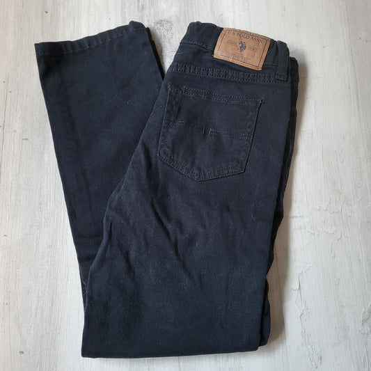 U.S. Polo Association Black pants Adjustable waist.  25.5" Inseam.  Worn once 12