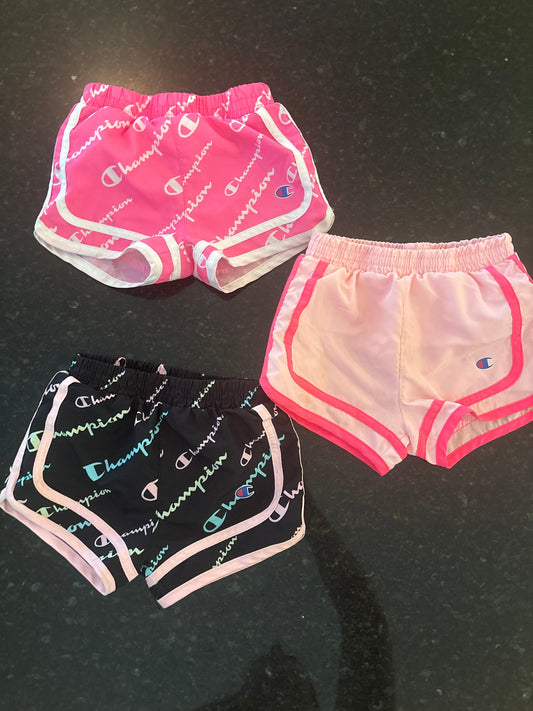 Champion 18m girls Champion shorts set - 3 pairs - pink/black 18 Months