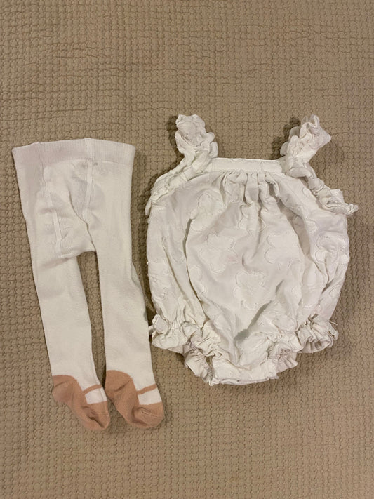 Haute Hippie Thick cotton jumper with tights 3 Months