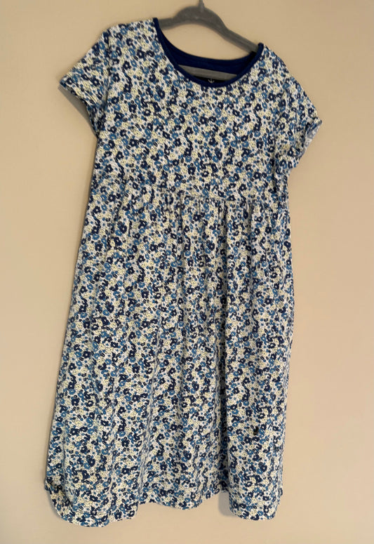 Girls Lands End Dress size 6 Blue floral 6