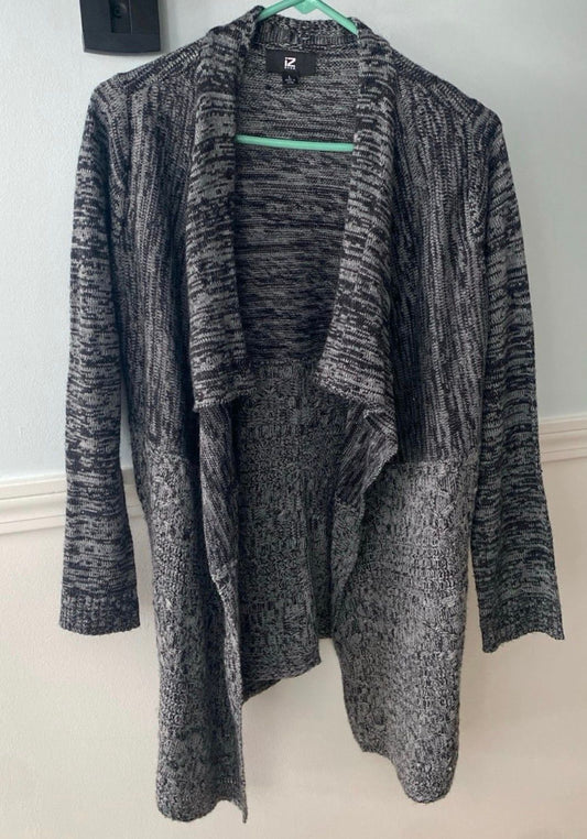 IZ Byer womans cardigan Womans gray and black knit cardigan, like new Women's - L