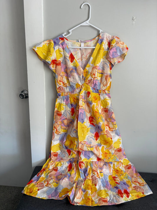 isabel Brightly Colored Maternity Dress with Pockets Women's Small 4-6
