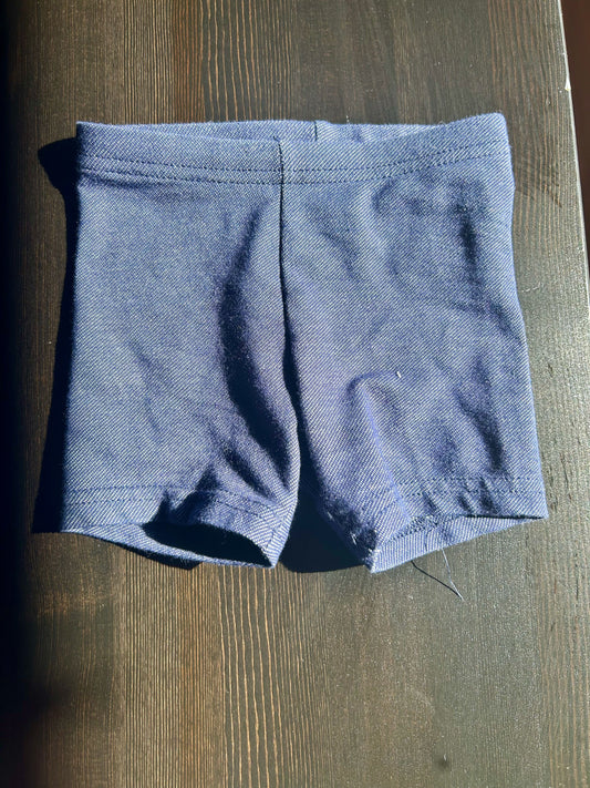 Carter's 12m Navy Baby Elastic Waist Shorts Look like jeans shorts but are not denim 12 Months