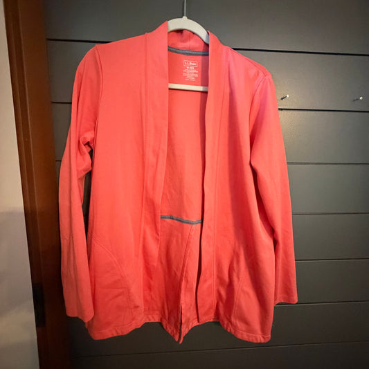 LLBean Supima Cotton Cardigan, coral Women's - M