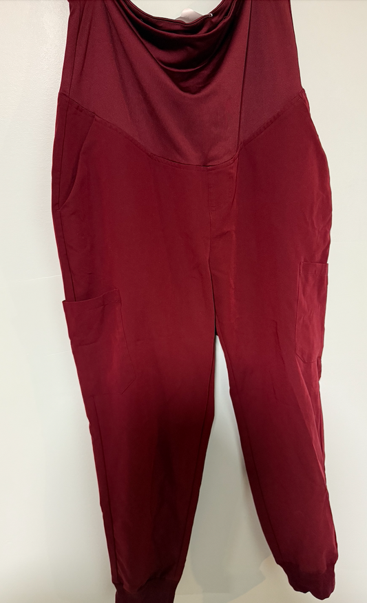 Mandala Maternity maroon scrub pants Women's - L