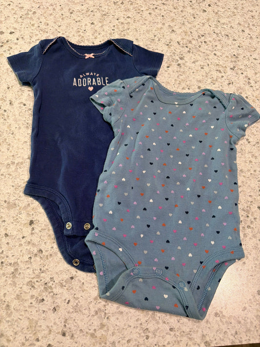 Carters Two onesies 6 Months